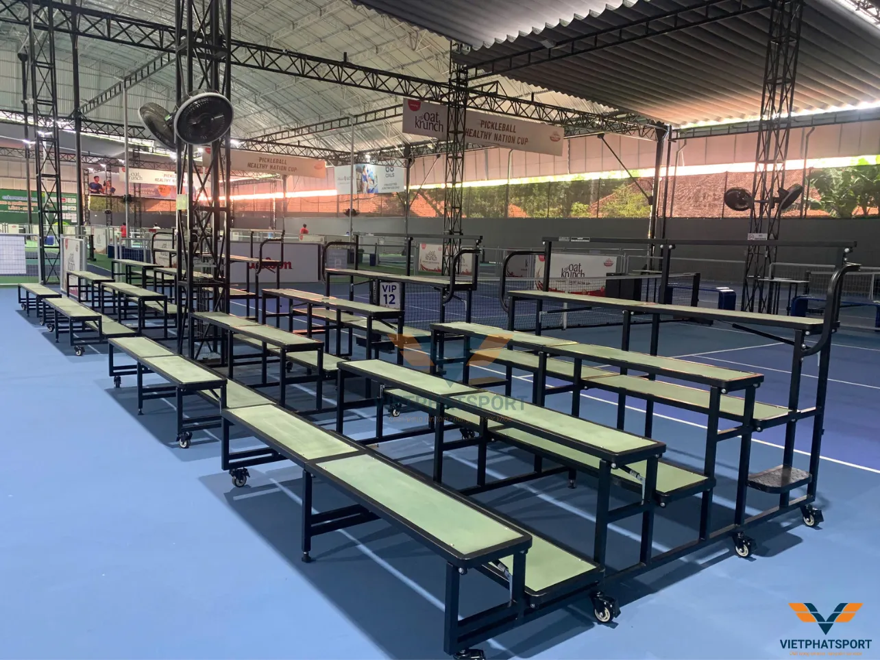 Sân Pickleball Văn Thánh, TP. HCM lắp đặt Khán Đài Xếp Giá Rẻ 