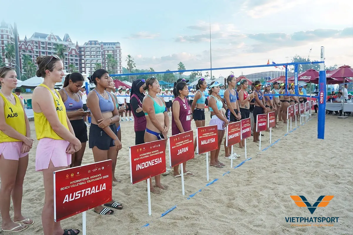 Việt Phát Sport cung cấp thiết bị bóng chuyền bãi biển cho giải quốc tế 2026