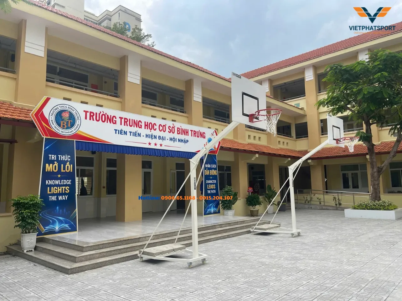 Trường Bình Trưng, TP. HCM Lắp Đặt Trụ Bóng Rổ Và Trụ Bóng Chuyền