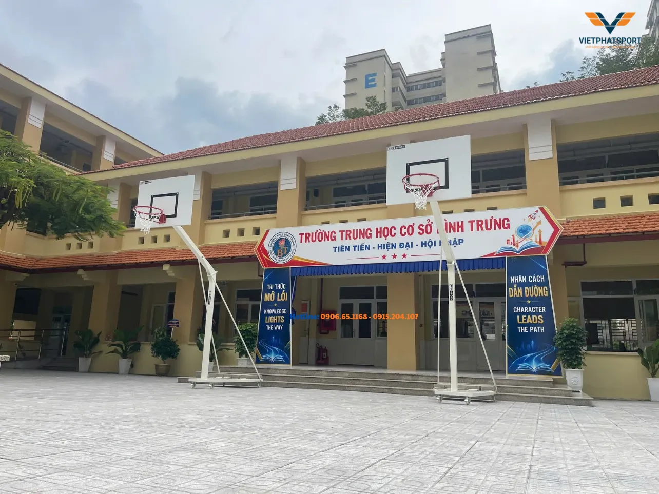 Trường Bình Trưng, TP. HCM Lắp Đặt Trụ Bóng Rổ Và Trụ Bóng Chuyền