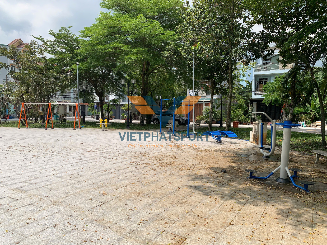 Lắp đặt dụng cụ ngoài trời cho Khu dân cư 2HA