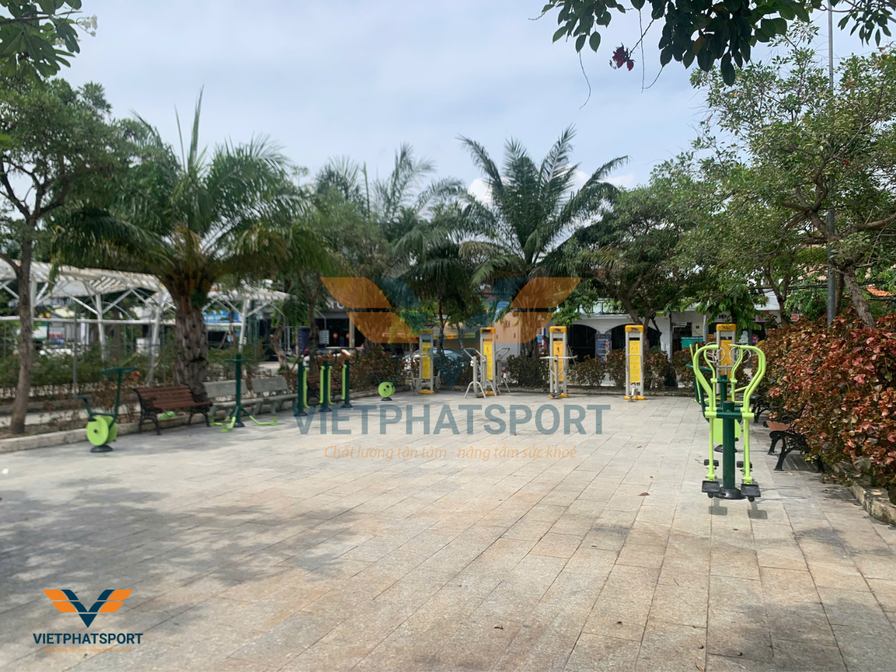 Công viên Miền Núi và công viên Khu phố 2, Thủ Dầu Một, Bình Dương trang bị thiết bị máy tập công viên năm 2025