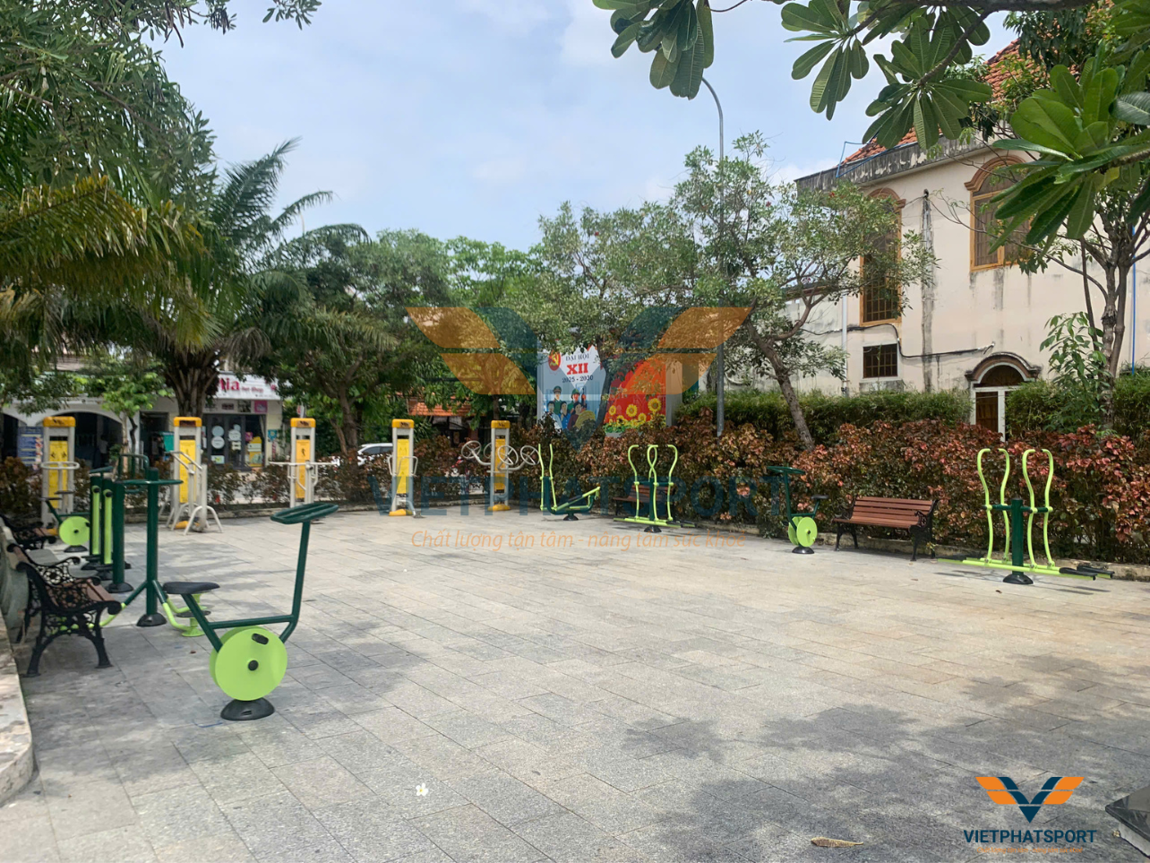 Công viên Miền Núi và công viên Khu phố 2, Thủ Dầu Một, Bình Dương trang bị thiết bị máy tập công viên năm 2025