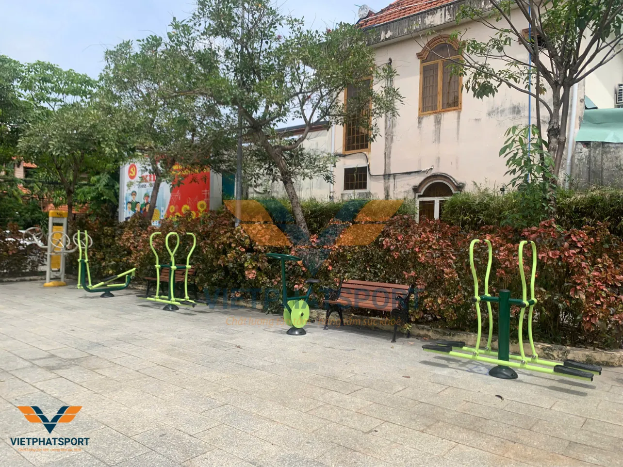 Công viên Miền Núi và công viên Khu phố 2, Thủ Dầu Một, Bình Dương trang bị thiết bị máy tập công viên năm 2025