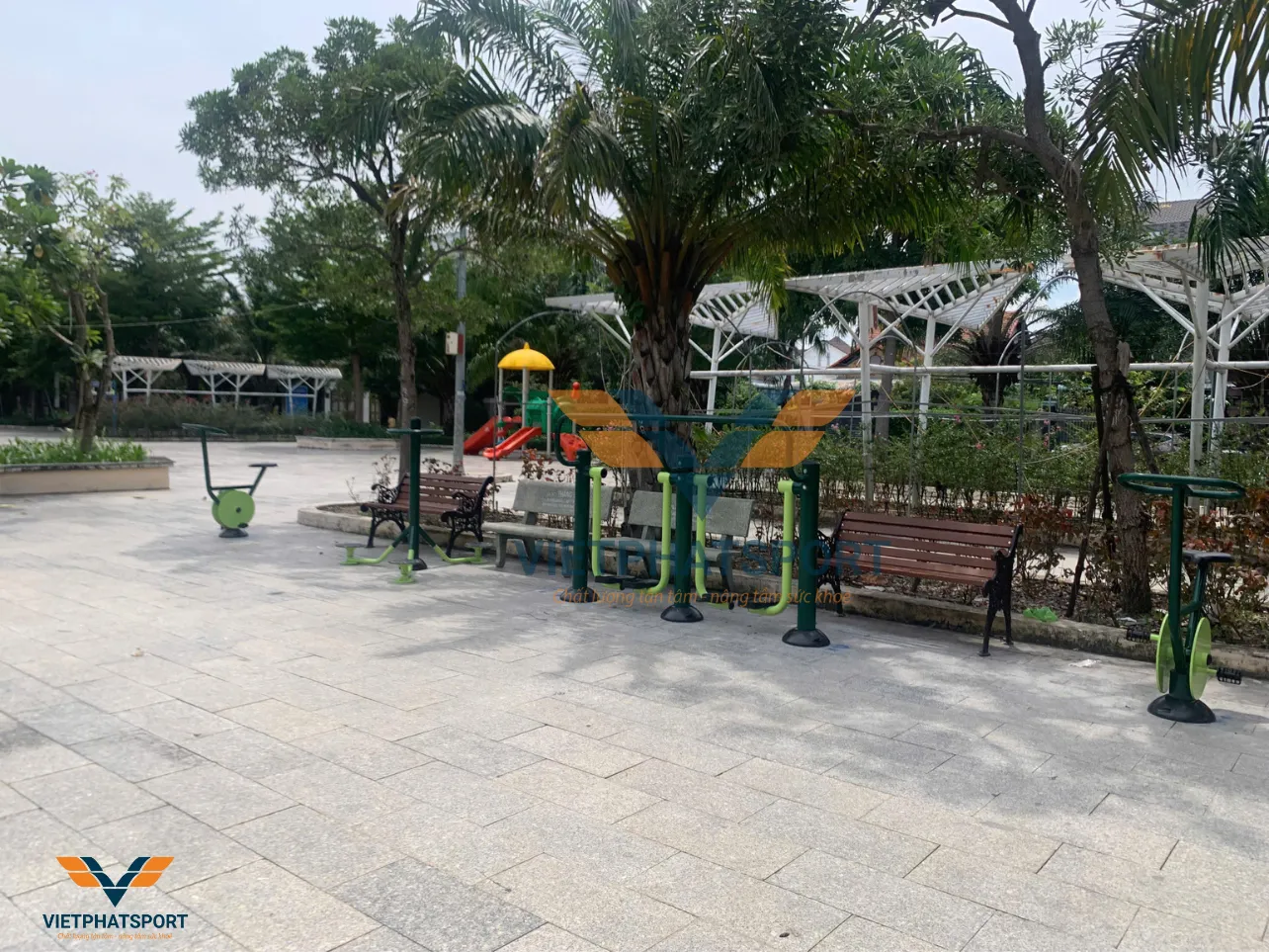 Công viên Miền Núi và công viên Khu phố 2, Thủ Dầu Một, Bình Dương trang bị thiết bị máy tập công viên năm 2025