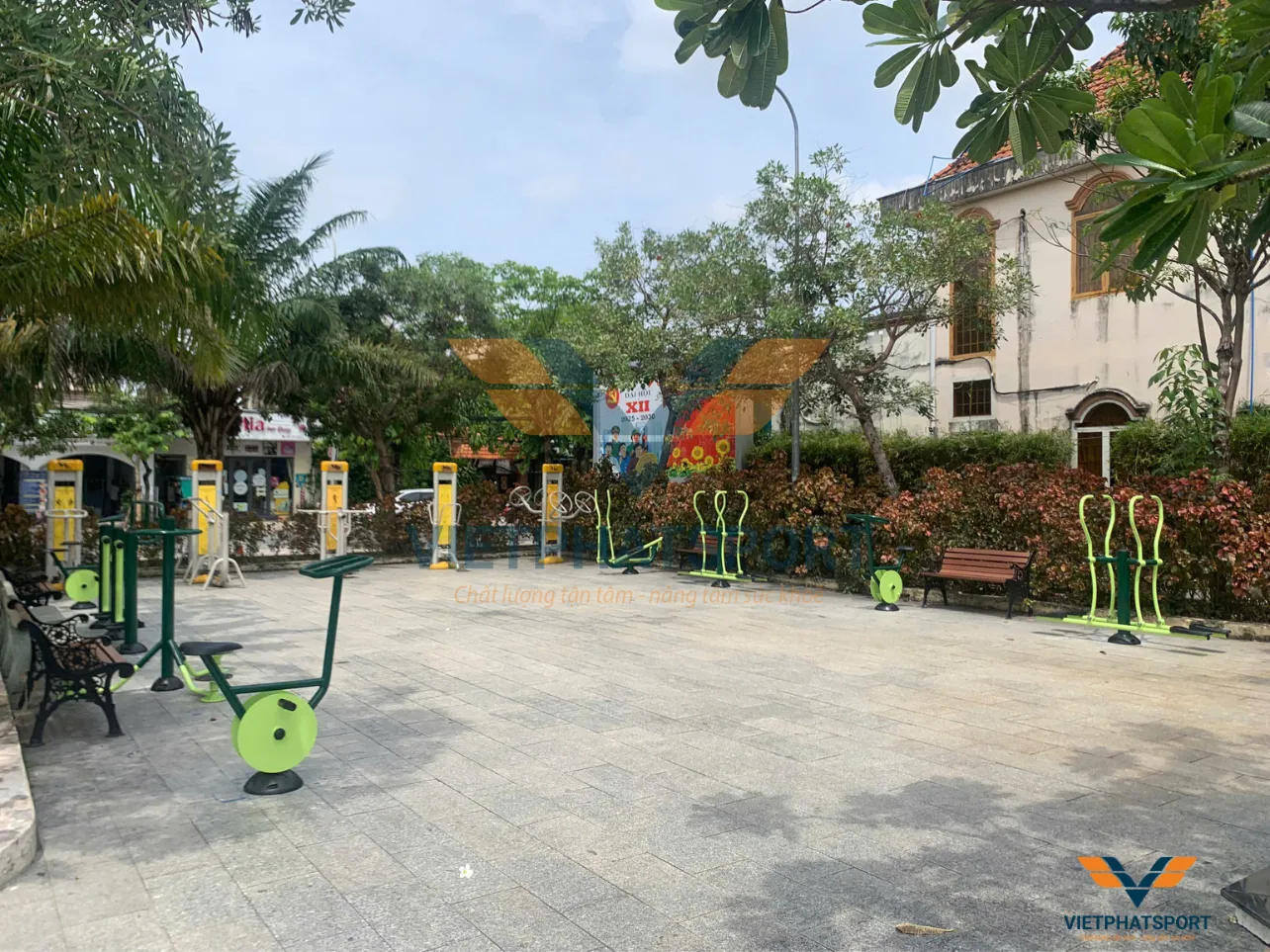 Công viên Miền Núi và công viên Khu phố 2, Thủ Dầu Một, Bình Dương trang bị thiết bị máy tập công viên năm 2025