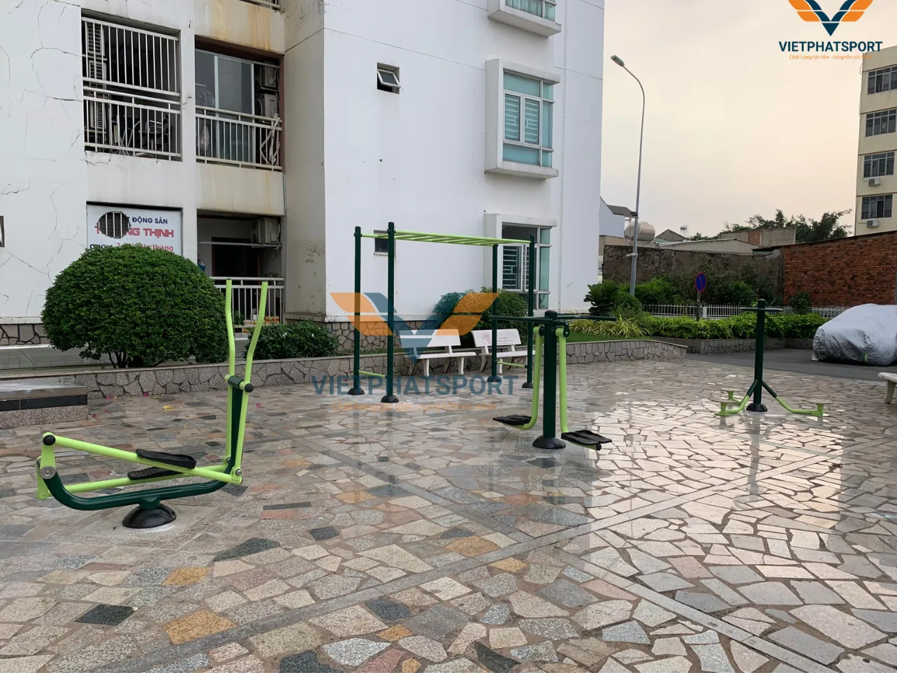 Việt Phát Sport hoàn thành lắp đặt dụng cụ thể thao ngoài trời cho Chung Cư Hoàng Anh Gold House