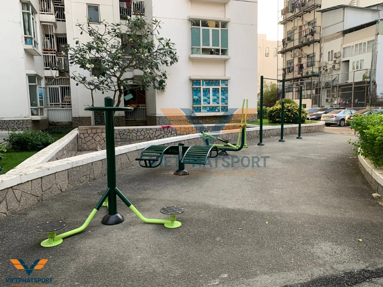 Việt Phát Sport hoàn thành lắp đặt dụng cụ thể thao ngoài trời cho Chung Cư Hoàng Anh Gold House