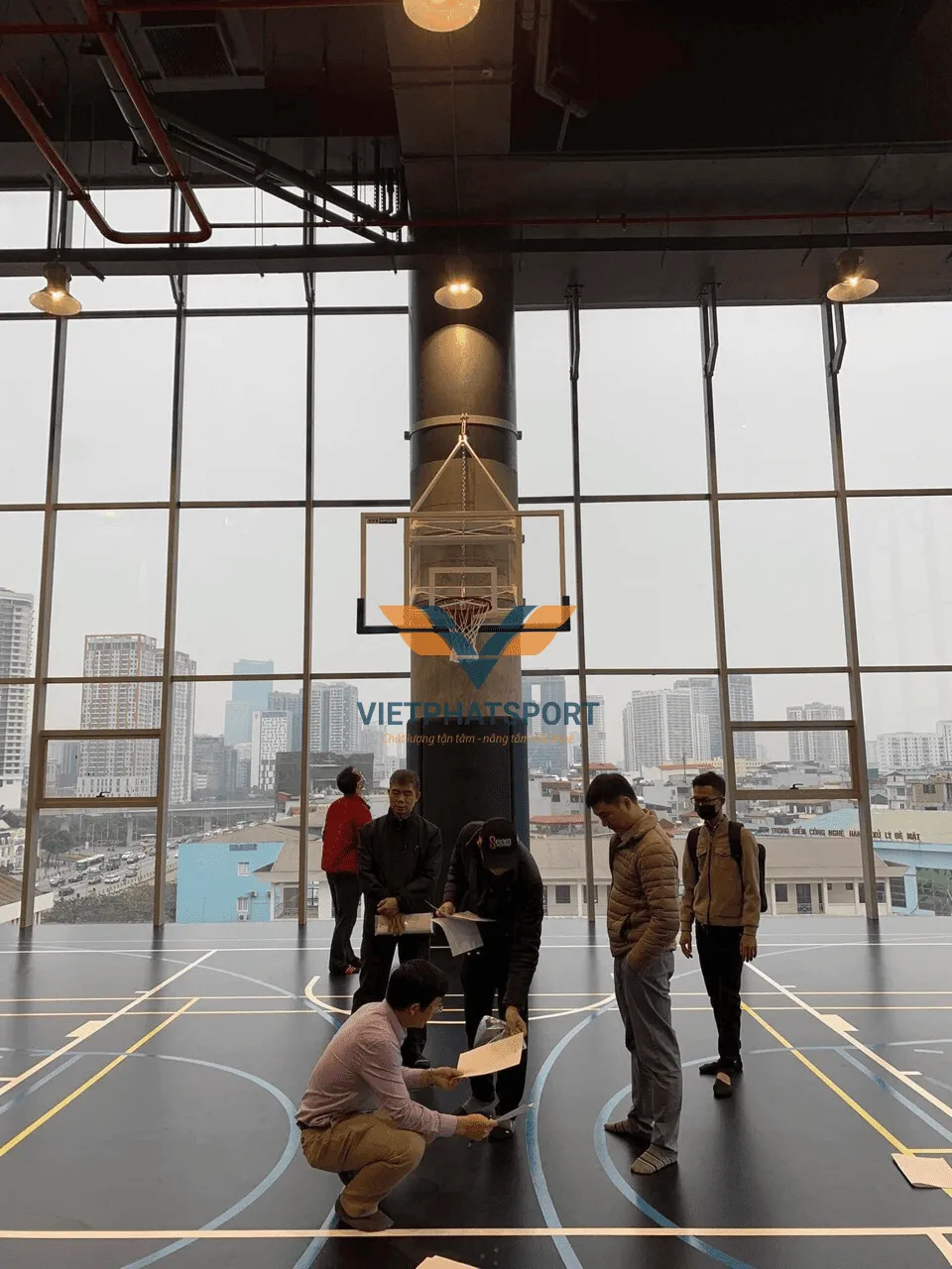 BẢNG RỔ TREO TƯỜNG XẾP GỌN - THIẾT KẾ THEO YÊU CẦU