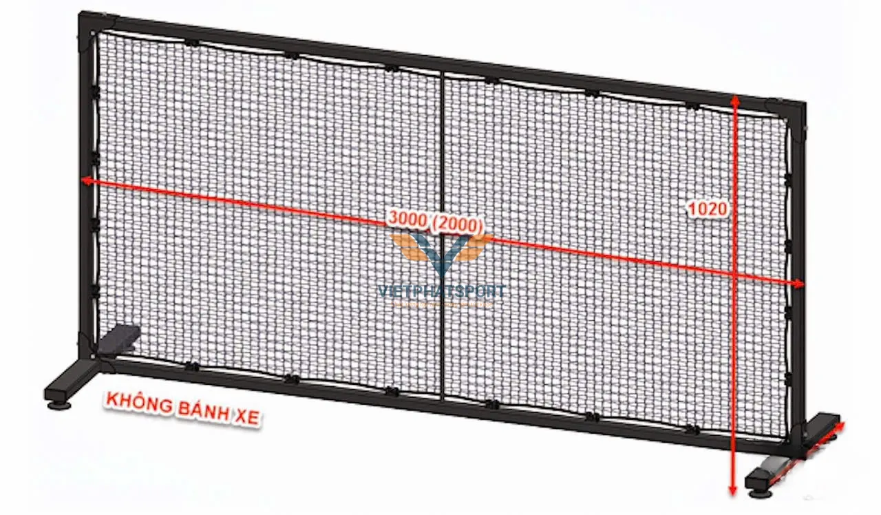 KHUNG LƯỚI CHẮN PICKLEBALL 2, 3M - KHÔNG BÁNH XE