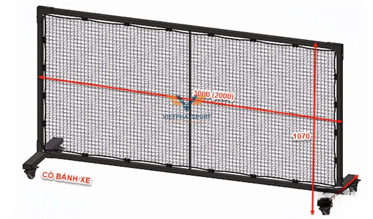 KHUNG LƯỚI CHẮN PICKLEBALL DI ĐỘNG 2, 3M