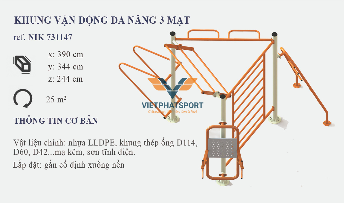 KHUNG VẬN ĐỘNG 3 MẶT NIK731147-2