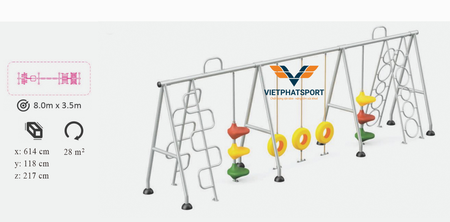 KHUNG VẬN ĐỘNG 3 CỤM THANG LEO NIK731003-CT