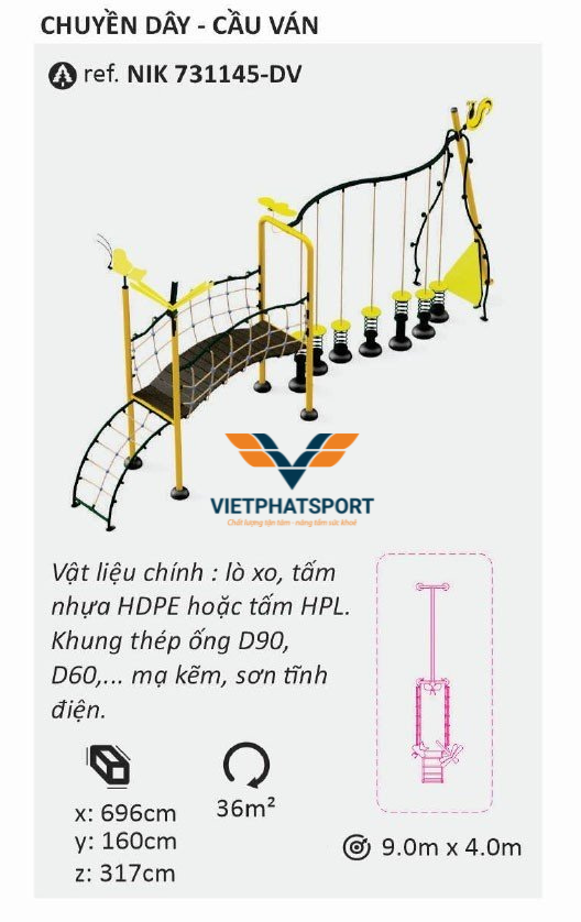 KHUNG VẬN ĐỘNG CHUYỀN DÂY, CẦU VÁN NIK731146-DV