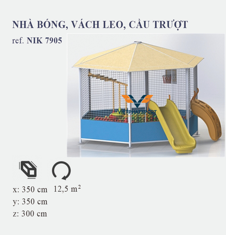 NHÀ BÓNG, VÁCH LEO, CẦU TRƯỢT NIK7905