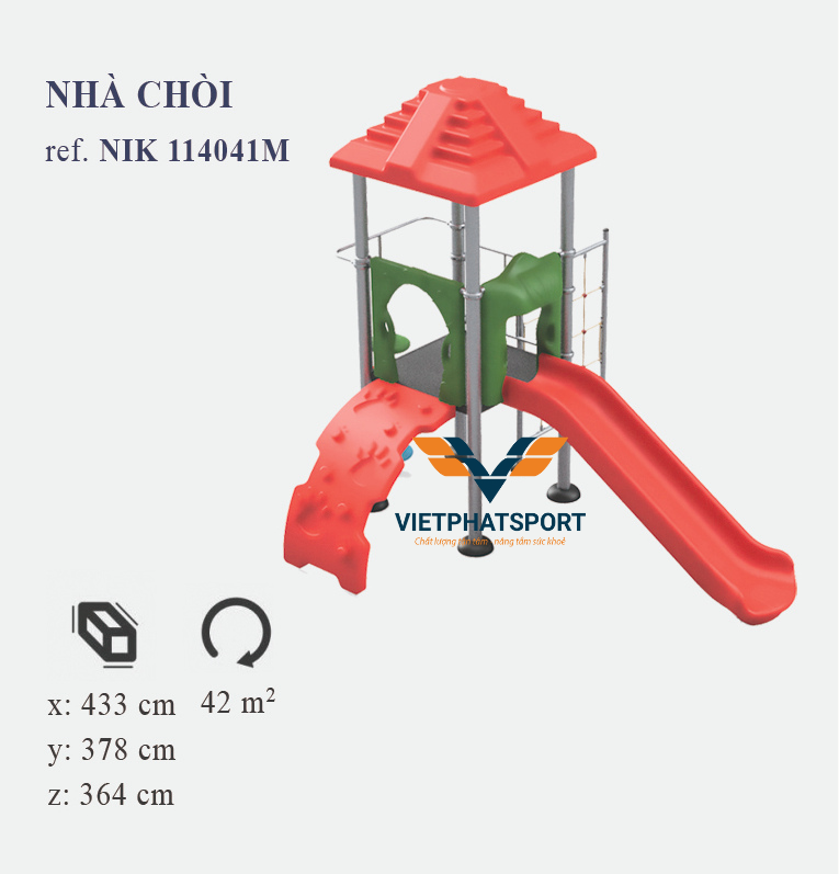 NHÀ CHÒI CẦU TUỘT NHỰA LLDPE NIK114041M