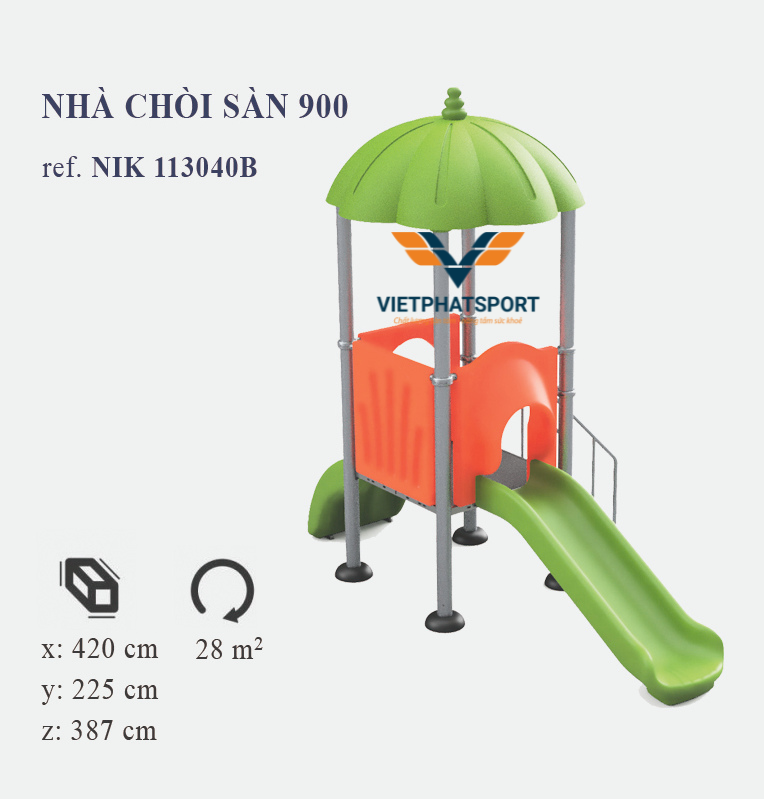 NHÀ CHÒI CẦU TUỘT NHỰA LLDPE SÀN 900 NIK113040B
