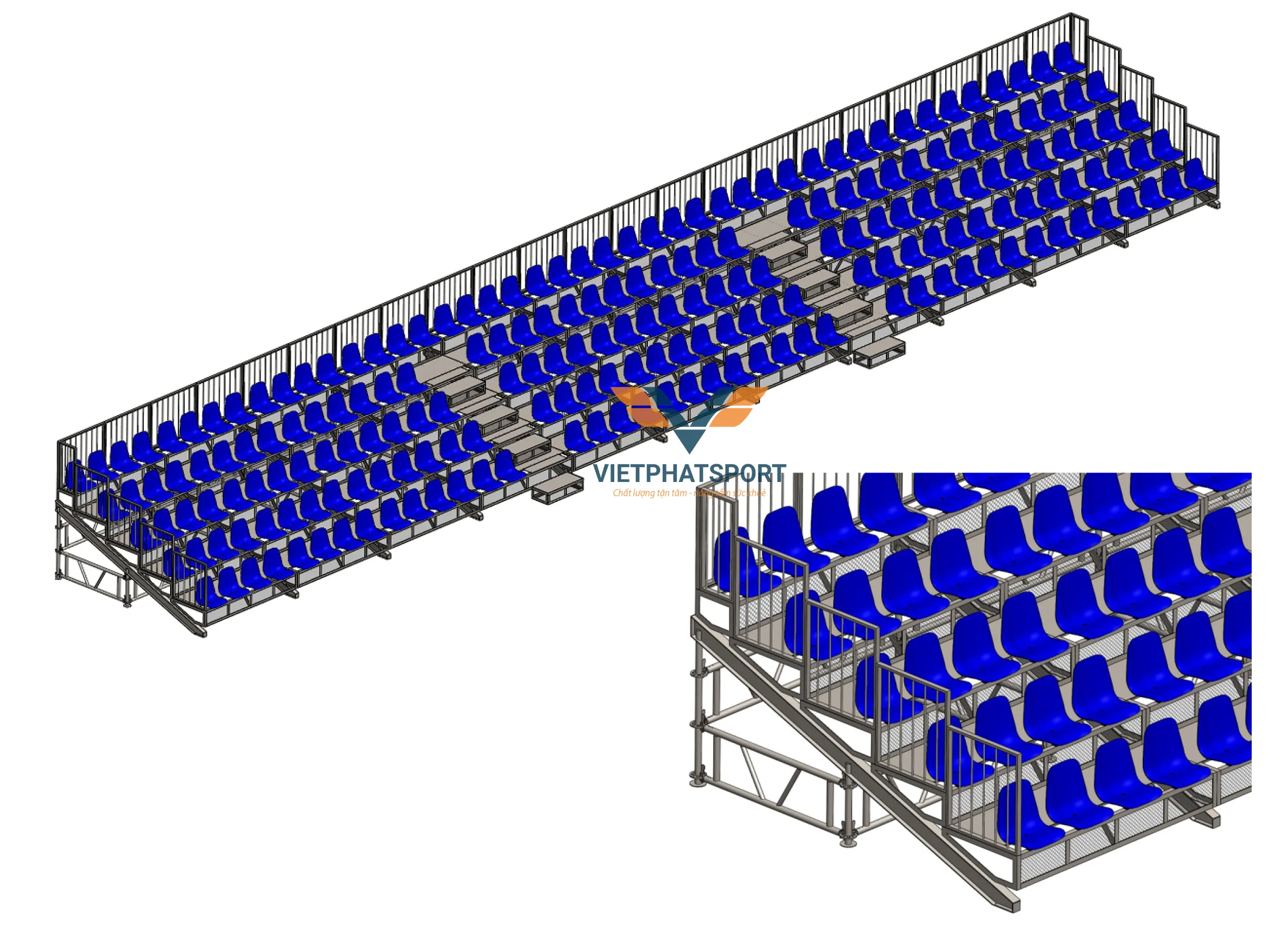 GHẾ KHÁN ĐÀI CỐ ĐỊNH THIẾT KẾ THEO YÊU CẦU
