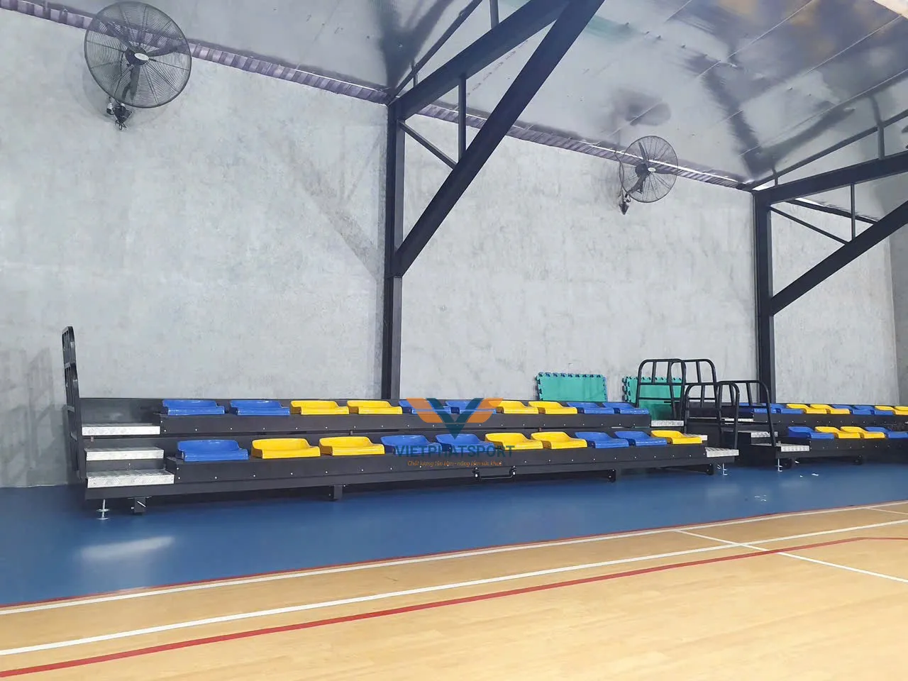 KHÁN ĐÀI XẾP 6M - 2 BẬC - 20 GHẾ