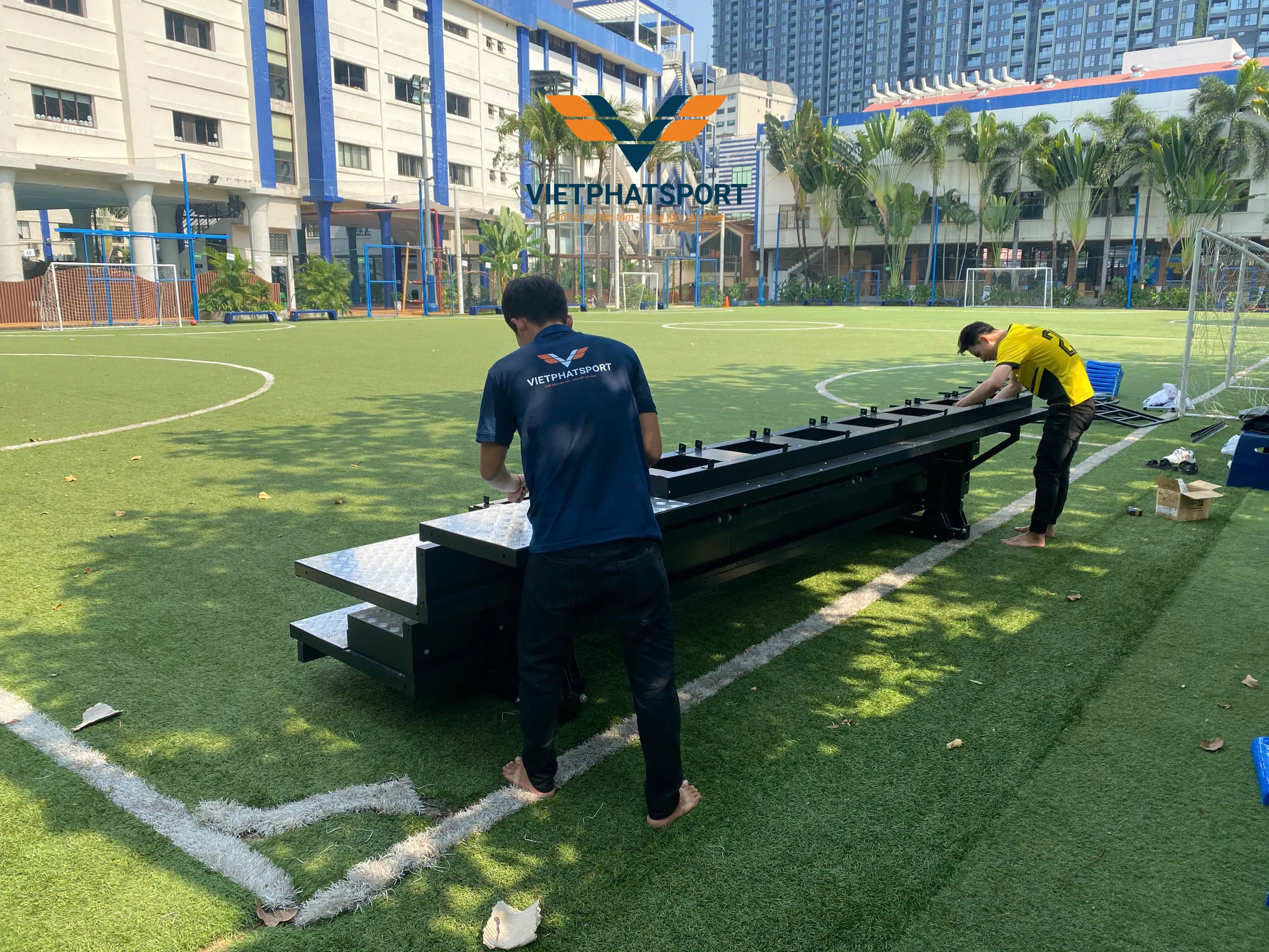 KHÁN ĐÀI XẾP 6M - 4 BẬC - 40 GHẾ