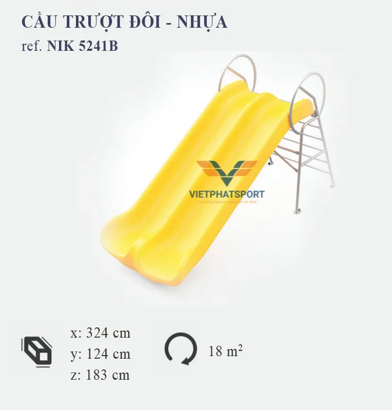 CẦU TRƯỢT ĐÔI - NHỰA NIK5241B
