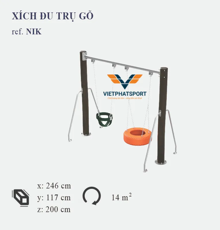XÍCH ĐU TRỤ GỖ NIK734447-4