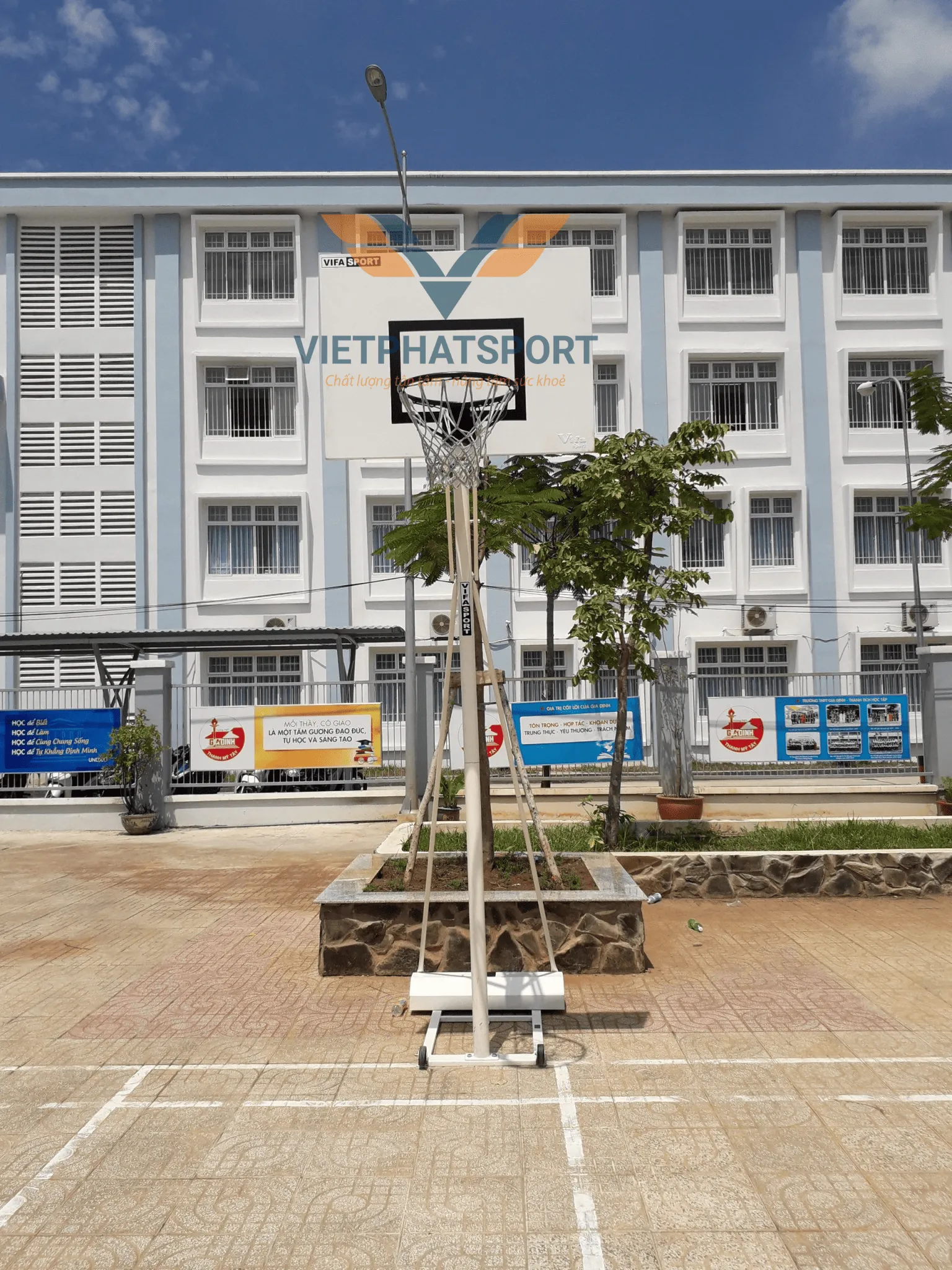 Ưu thế vượt trội khi thi công trụ bóng rổ cao cấp tại TPHCM