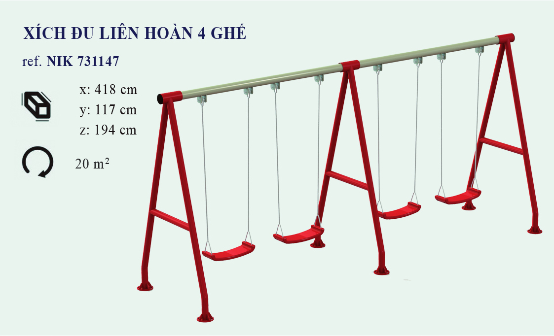 XÍCH ĐU 4 GHẾ NIK734449