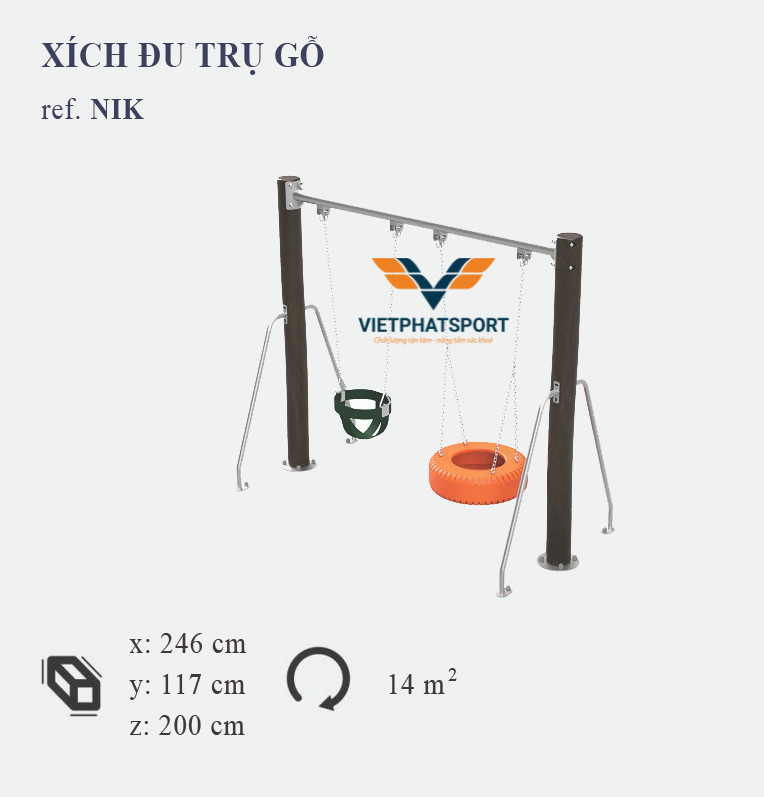 XÍCH ĐU TRỤ GỖ NIK734447-4
